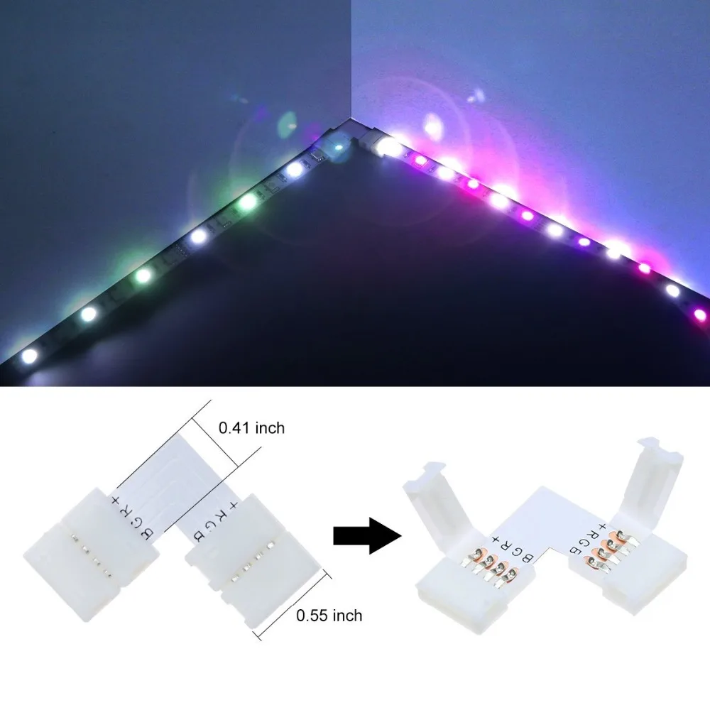 СВЕТОДИОДНАЯ лента SMD 2835 3528 5050 5 шт. аксессуары для сварки без света 2 контакта 4 8 мм