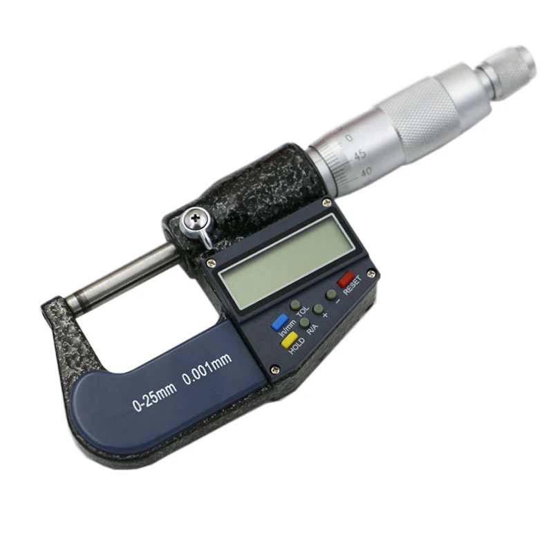 Milímetros Eletrônica Digital Caliper Calibre Micrômetro Fora 0-25mm Tela Lcd Paquímetro Medida Ferramentas 0.001