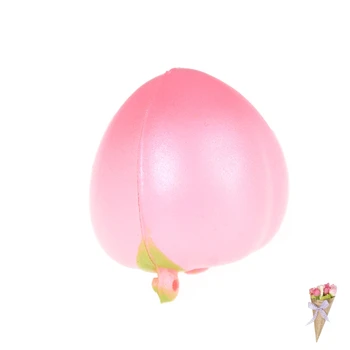 

1pc Squishy Lovely mini Peach Slow Rising Scented Phone Straps Bread Cake Stress Relif Toys 4cm
