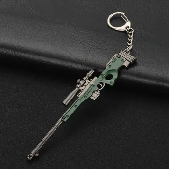 

Key Chain Hot PUBG FPS Game Player Unknown's Battle Grounds 3D Keychain weapon eat chicken game tonight Men's car keychain