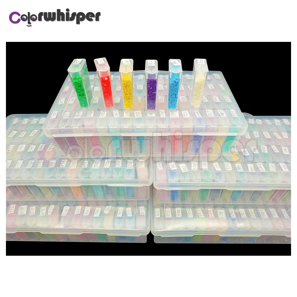 

Transparent Diamond Beads Container Rhinestone Daimond Stone Organizer Storage Cover with Hole Diamond Painting Accessory Box