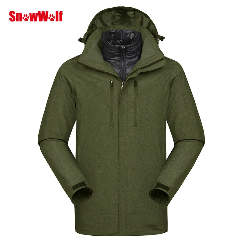 SNOWWOLF 2018 hombre invierno impermeable Softshell USB chaqueta térmica al aire libre caza Camping