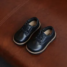 Г. Новая детская кожаная обувь из натуральной кожи 13,5-19 см свадебные модельные туфли для выступлений черные школьные туфли для маленьких мальчиков