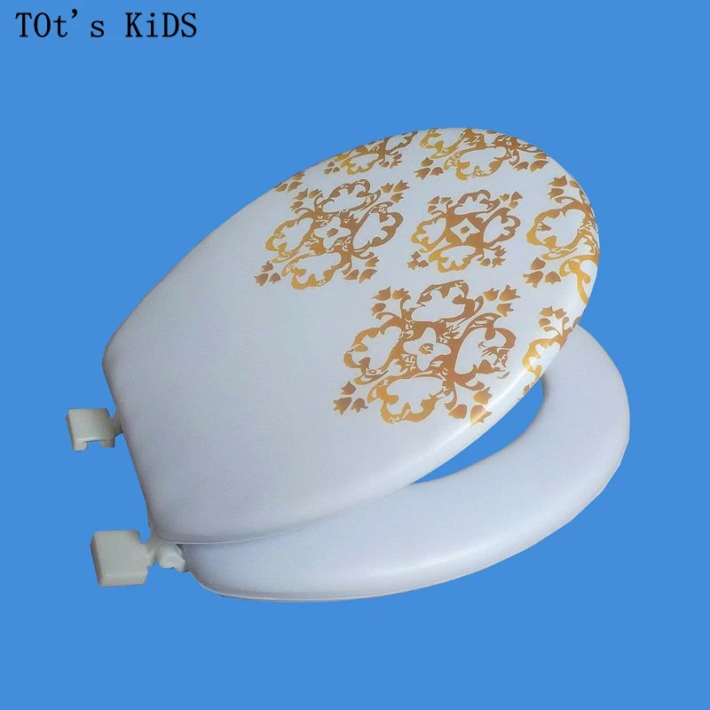 

toilet lid soft toilet seat 2017 new golden flowe design high quality warm toilet seat cover set sponge fashion 17" toilet seat