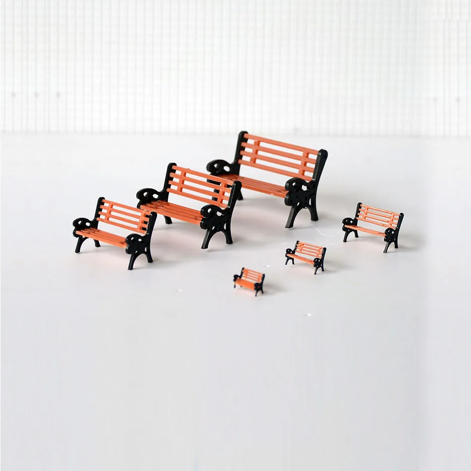 HO N OO масштабная модель стула для садовой платформы парка уличные сиденья архитектурный поезд делая скамейку стул диорама макет пластик