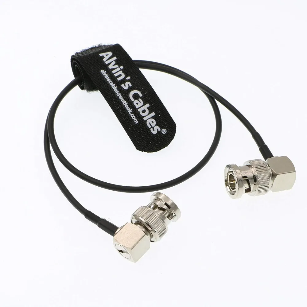 Кабели Элвина Blackmagic RG179 коаксиальный Прямой Угол BNC мужчин и мужчин гибкий HD кабель SDI для BMCC видеокамеры
