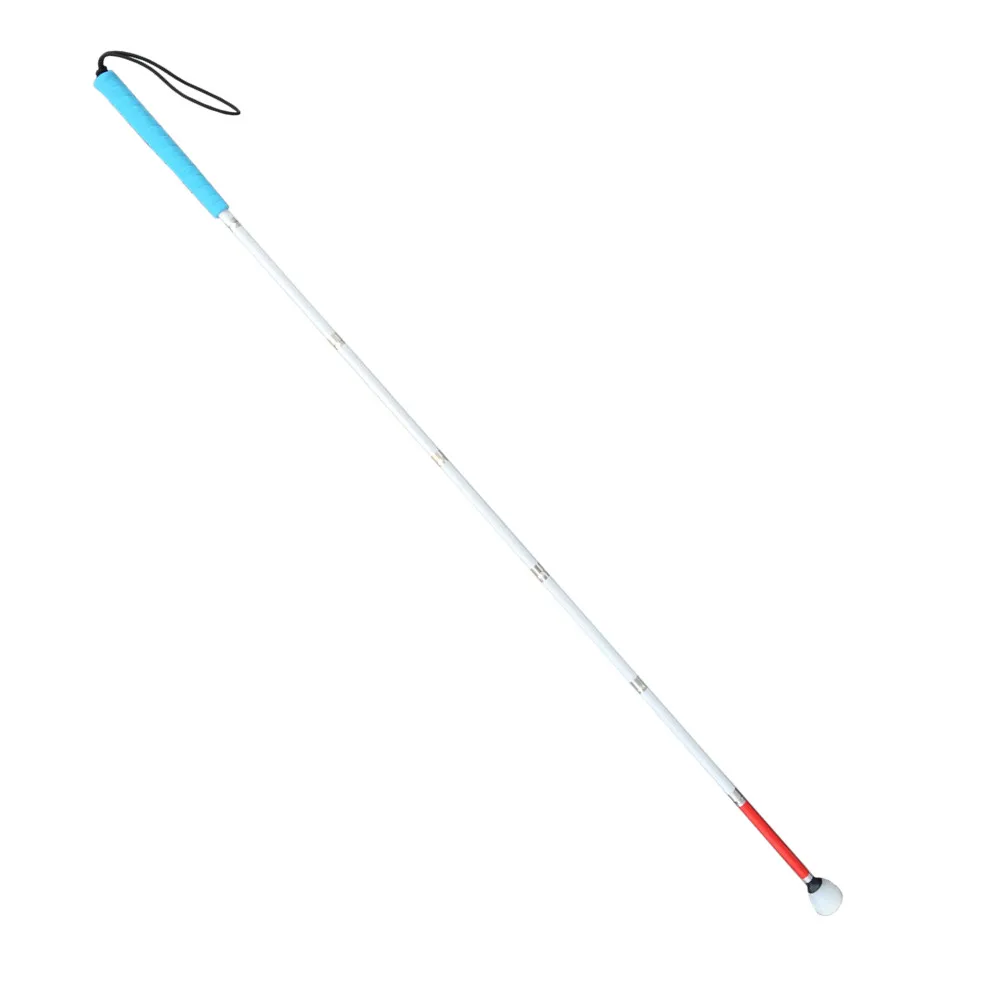 125cm 155cm, 7 Section Aluminum Blind Cane,Reflective White and Red