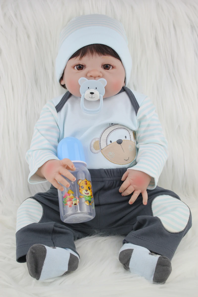 Full Silicone Body Reborn Baby Doll Toys Lifelike 55cm Newborn Boy Babies Dolls For Kids Fashion Birthday Present Bathe Toy full-silicone-baby : image Full Silicone Body Reborn Baby Doll Toys Lifelike 55cm Newborn Boy Babies Dolls For Kids Fashion Birthday Present Bathe Toy full-silicone-baby