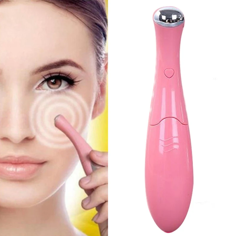 

Electric Eye Massager Devices Mini Vibration Face Eye Relief Anti Aging Eyes Care Pen 1Pc Anti-Wrinkle Skin Massage Pen 2 Colors