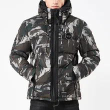 Мужская куртка, парка с капюшоном, камуфляжные куртки в стиле "Милитари", верхняя одежда размера плюс 4XL, зимнее пальто на молнии, стеганное серое термо пальто XL