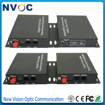 

2CH PCM Voice Telephone Fiber optical Media Converter,Single fiber,1310/1550nm,FC,SM,20KM,Euro Charger,External Power Supply