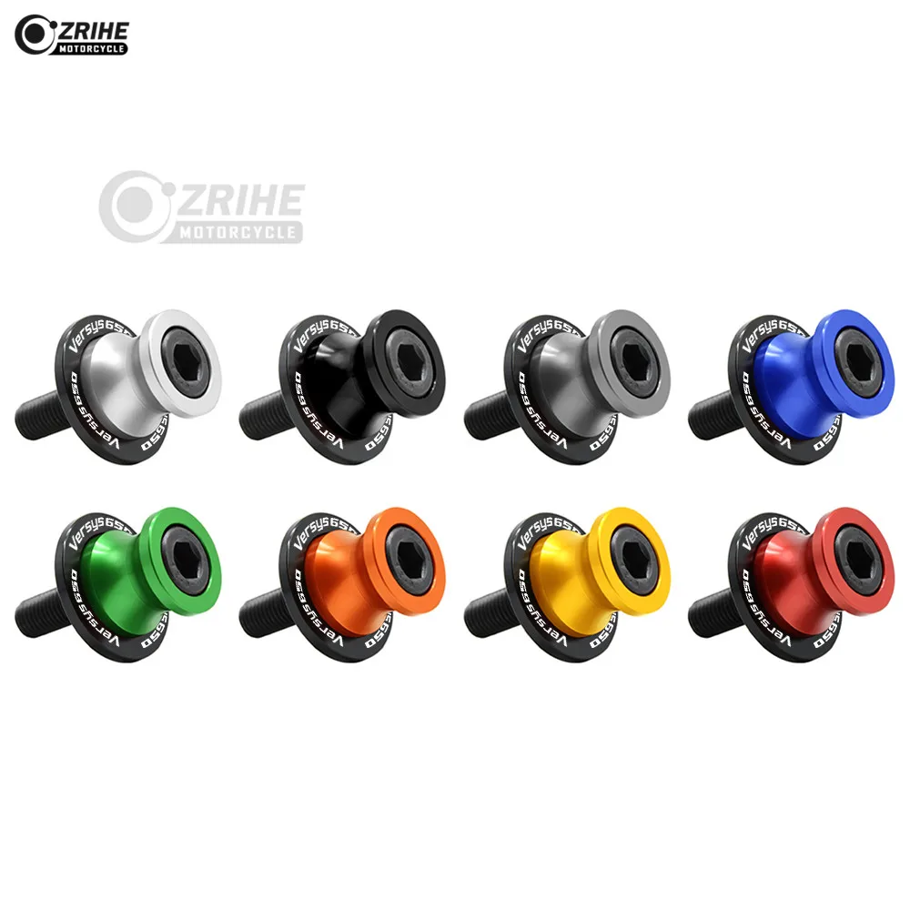 logo(VERSYS650) 10MM Motorcycle Accessories Swingarm Spools Slider Swing For kawasaki VERSYS 650 2007 2008 650cc VERSYS 2007-14