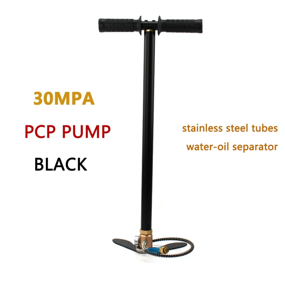 

PCP Paintball Airforce High Pressure Air Pump 30mpa 4500psi THREE Stage 25mm Gauge 50cm Hose HPA Tank Air Refilling Fixed Pedal