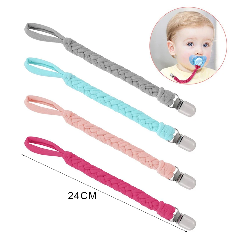 Вязанная пустышка для кормления малыша, зажим для соски, держатель для прорезывания зубов, ремешок на цепочке, часть для кормления ребенка, 4 варианта на выбор