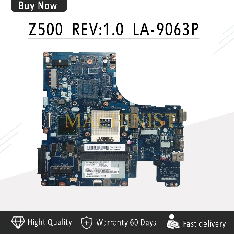 LA 9063P для Lenovo Z500 материнская плата ноутбука VIWZ1 Z2 без GPU DDR3 оригинальная 100%
