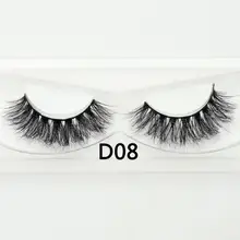 Visofree 1 пара ручной работы, натуральные ресницы 3D норки ресницы ручной Полный Газа ресницы длинные Макияж норки накладные ресницы D08