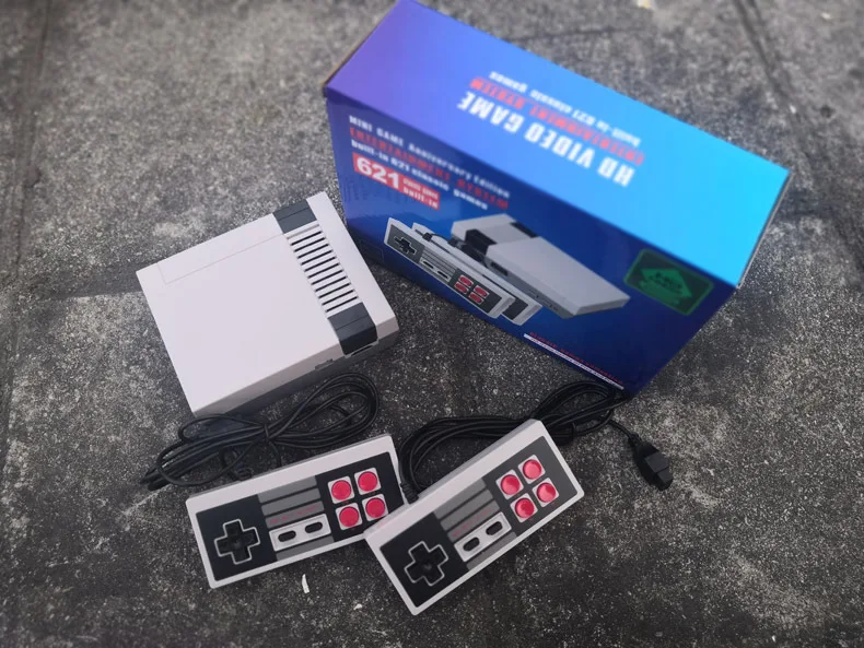 HDMI Мини ТВ игровая консоль Ретро видео игровая консоль для Nes 8 бит игры с 621 различными встроенными играми двойные геймпады