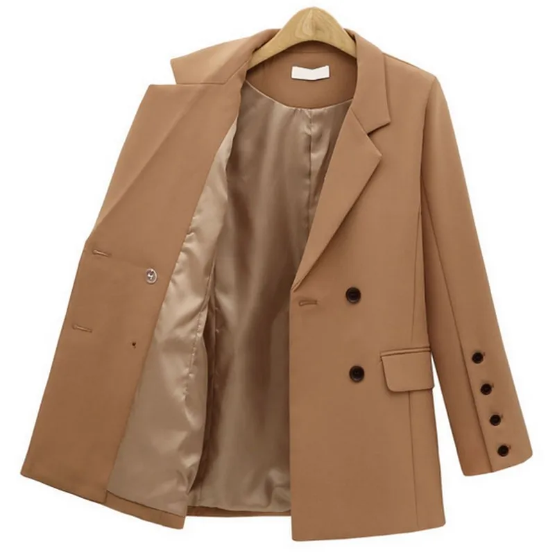 Office Lady Blazer Female Long Sleeve Turn-down Collar Women's Suit 2019 New Elegant Jackets Solid Color Coats