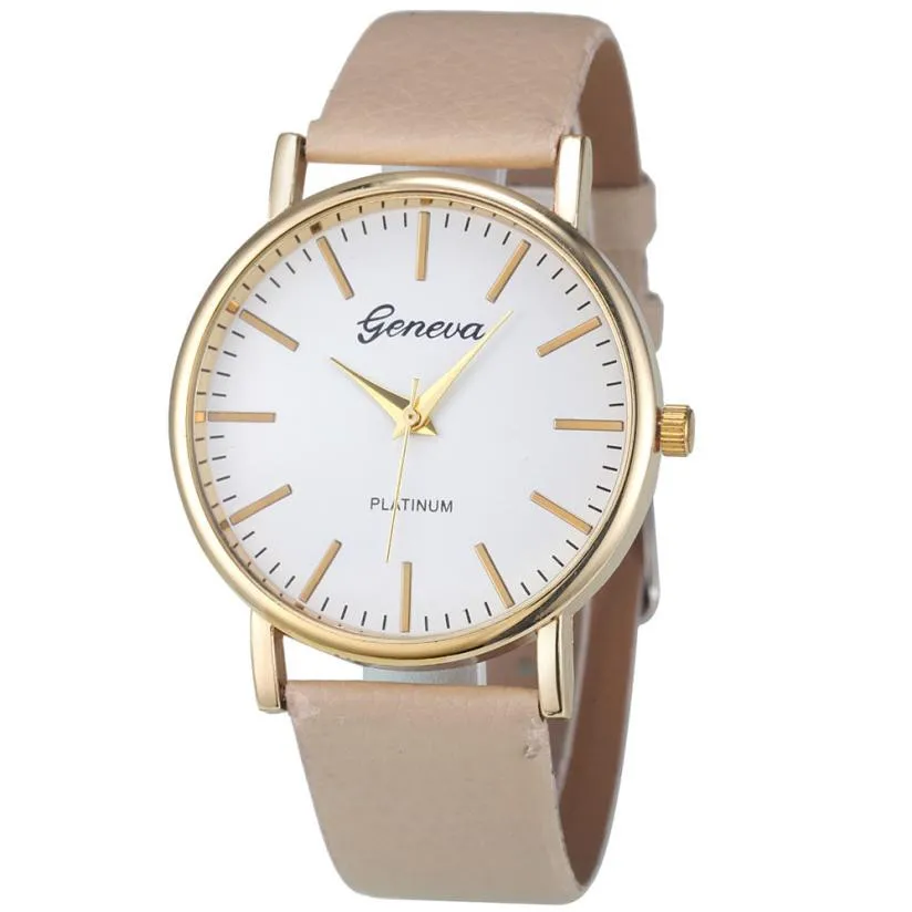 

Geneva Fashion Simple Leisure Women Analog Leather Quartz Wrist Watch Watches Relogio Feminino Women Watches Reloj Mujer Bayan