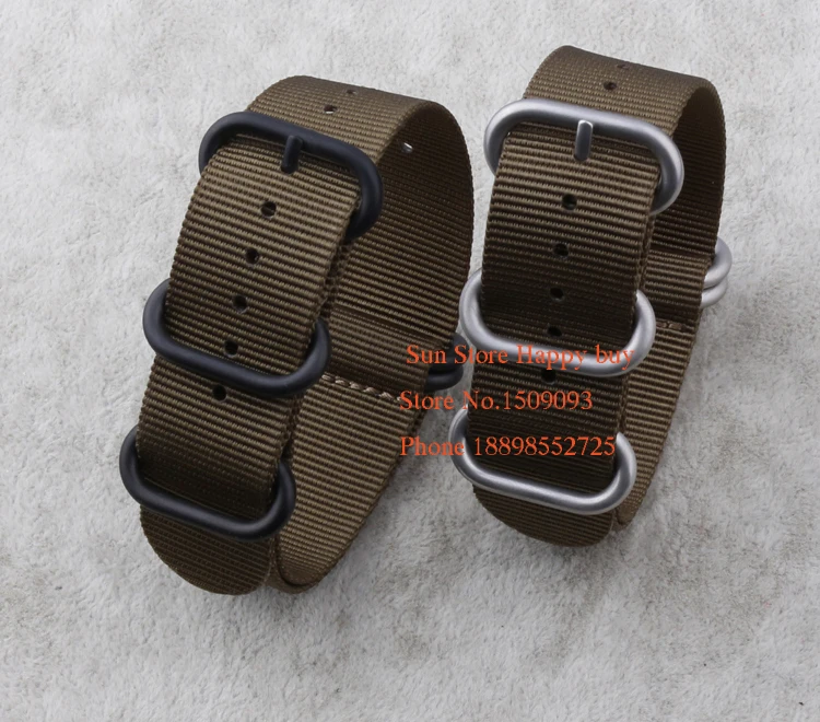 Wholesale Suunto Core Nylon Diver Strap Band Kit w Lugs Adapters ArmyGreen 5 ring 18