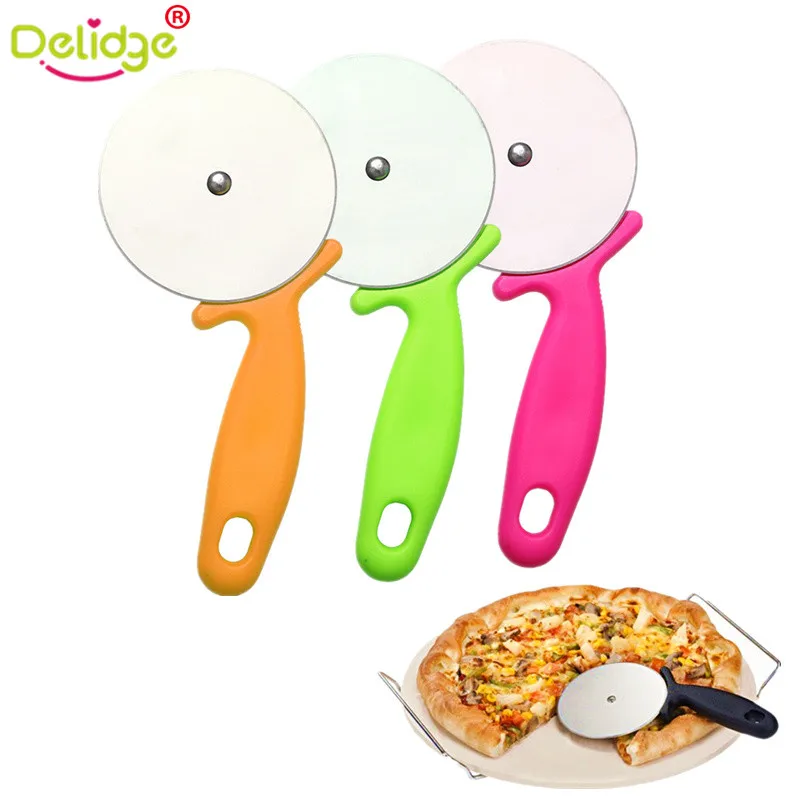 

Delidge 1 pc Round Shape Pizza Cutter Stainless Steel Pizza Wheels Cutting Knife Cake Bread Slicer Baking Pizza Tools