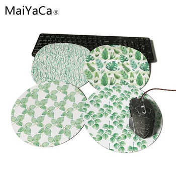 

MaiYaCa Round Large Green Leaf Customize Your Own Image Good Quality Anti-Skid Table Mats For Clover