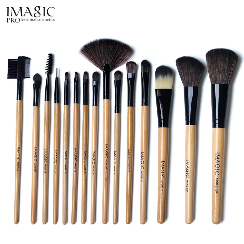 

IMAGIC 15pcs Makeup Brush Set High Quality Soft Synthetic Hair Professional Makeup Artist Brush Tool Kit TL-425