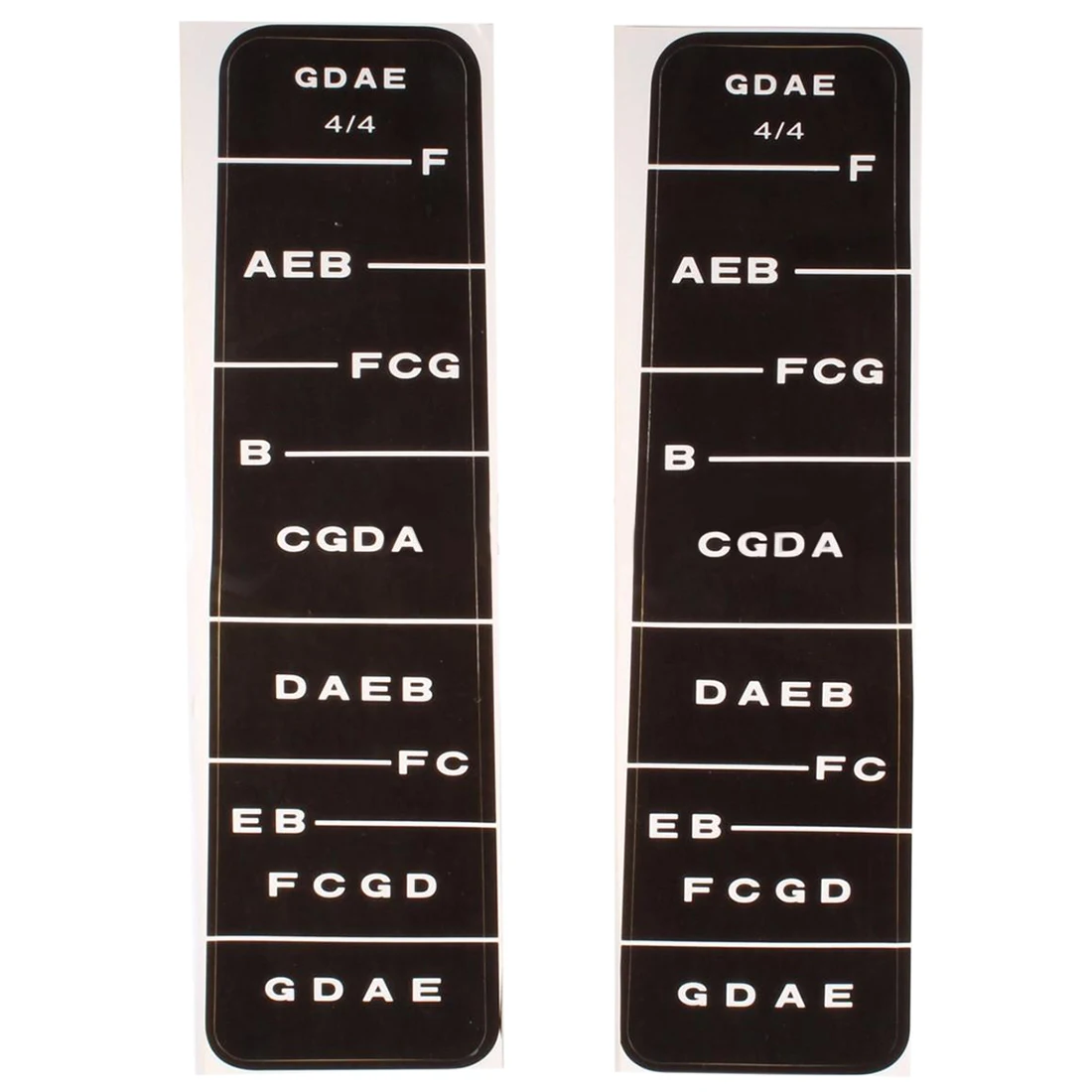 

2Pcs 4/4 Scale Violin Fiddle Fingerboard Finger Guide Label Stickers Note Chart Black