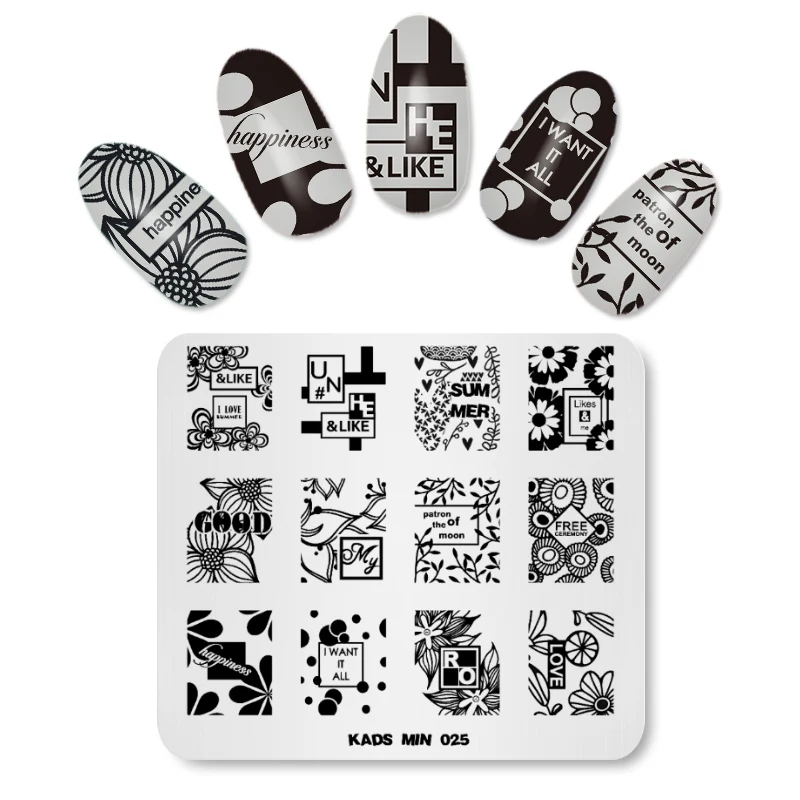 Новые 1 шт. шаблоны для дизайна ногтей милые животные и цветы красота изображения ногтей штамповки пластины для лак для стемпинга DIY инструмент для принта ногтей