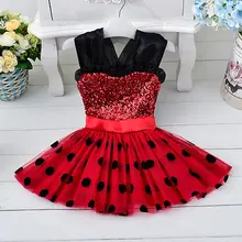 2016 New Cute Kids Baby Girls Party Dress Vest Skirt Toddler Clothes 1-4Year
