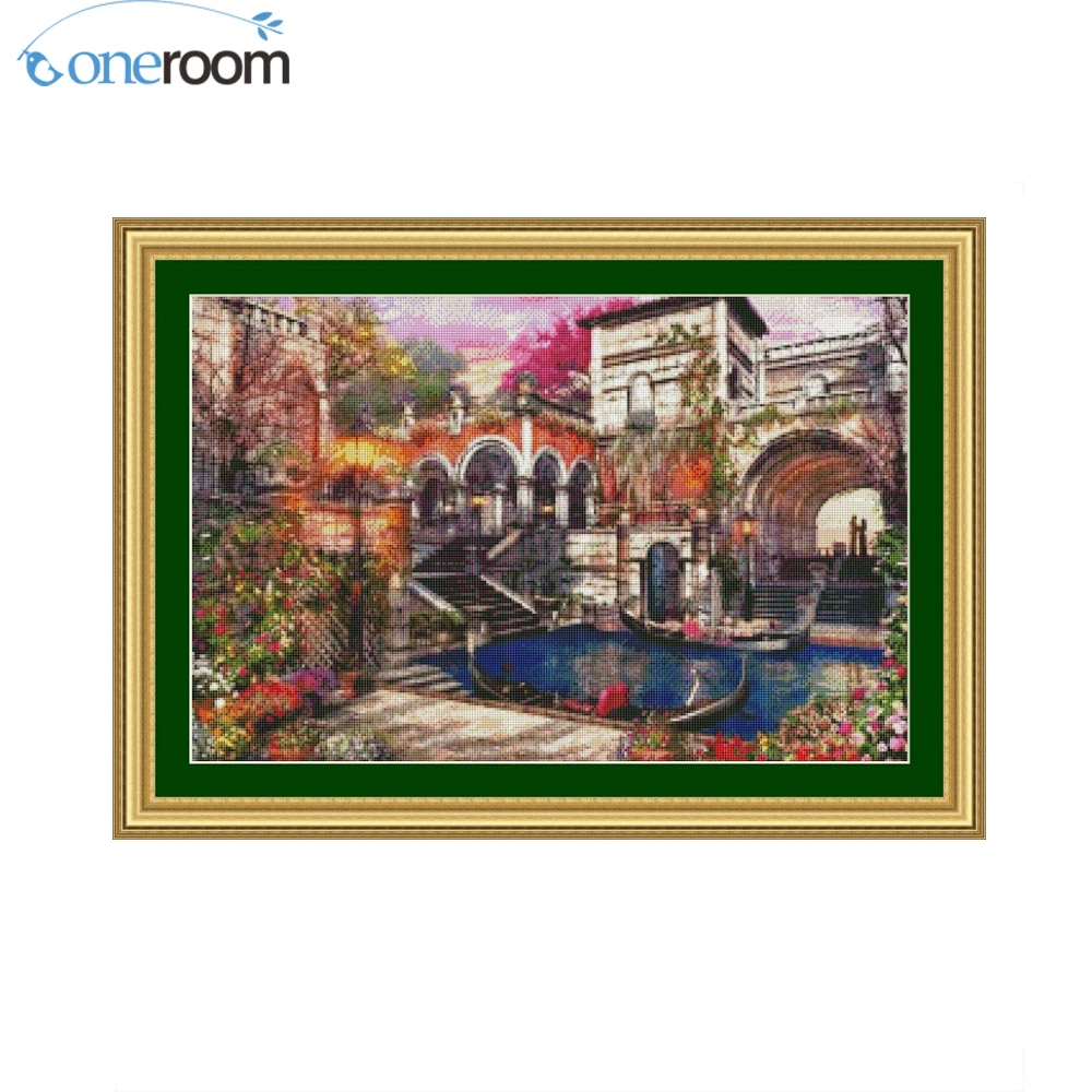 61-44 Big House Chinese Stitch DIY 14CT similar DMC Cross Sets For Embroidery Kits Counted Cross-Stitching | Дом и сад