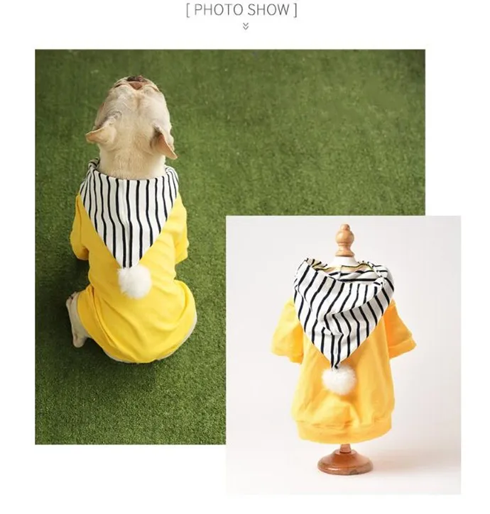 ShippingAutumn и зимняя одежда для собак для маленьких собак, одежда с капюшоном Pet Костюмы Тедди Одежда для питомцев, собачий пальто Французский бульдог одежда для маленькой собаки