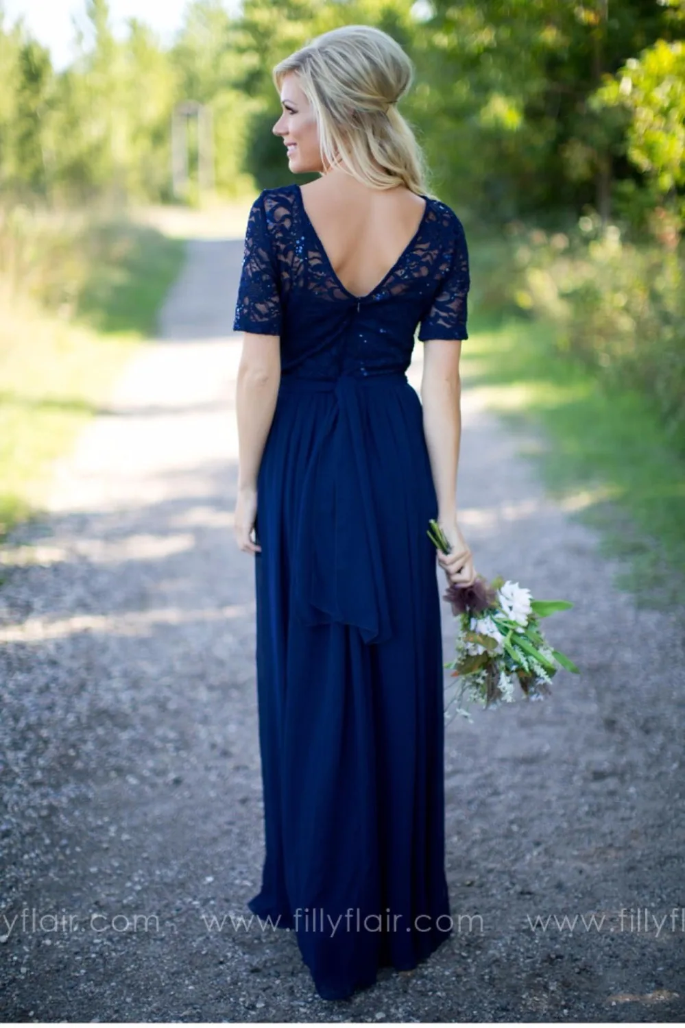 navy blue rustic bridesmaid dresses