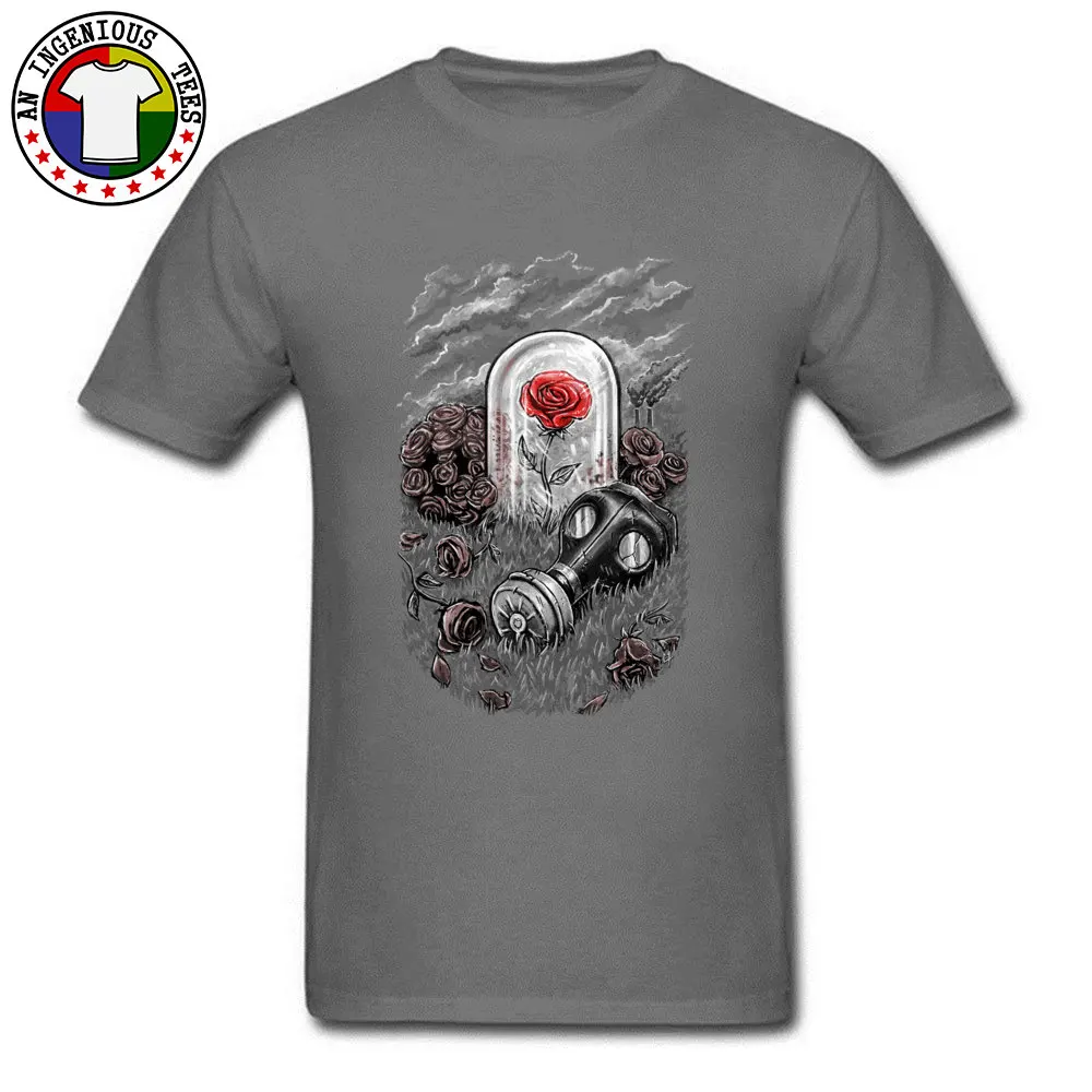 Birthday Short Sleeve Tops Tees Father Day Faddish Crewneck Cotton Fabric T Shirt Men's Top T-shirts The Last Flower On Earth The Last Flower On Earth carbon