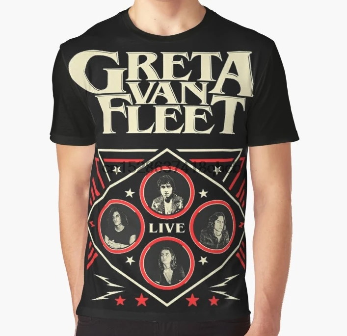 

All Over Print T Shirt Men tshirt Greta murei Van Fleet 2018 Big Print Full Print Women Graphic T-Shirt