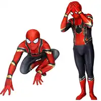 2018 Avengers Oorlog Iron Spider Man Cosplay Kostuum Volwassen Peter Jumpsuits Kids Halloween Kostuum Superheld Spiderman Bodysuit Pak