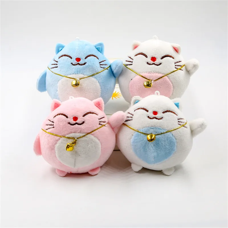 Фортуна кошка плюшевый брелок игрушки Kawaii Lucky Cats Neko кулоны Peluche куклы 24 шт./лот 7 см