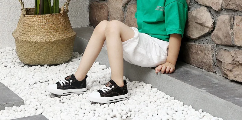 Детская дышащая холщовая обувь Мальчики Lace-Up анти-скользкие кроссовки для девочек удобные кроссовки легкая обувь AA51344