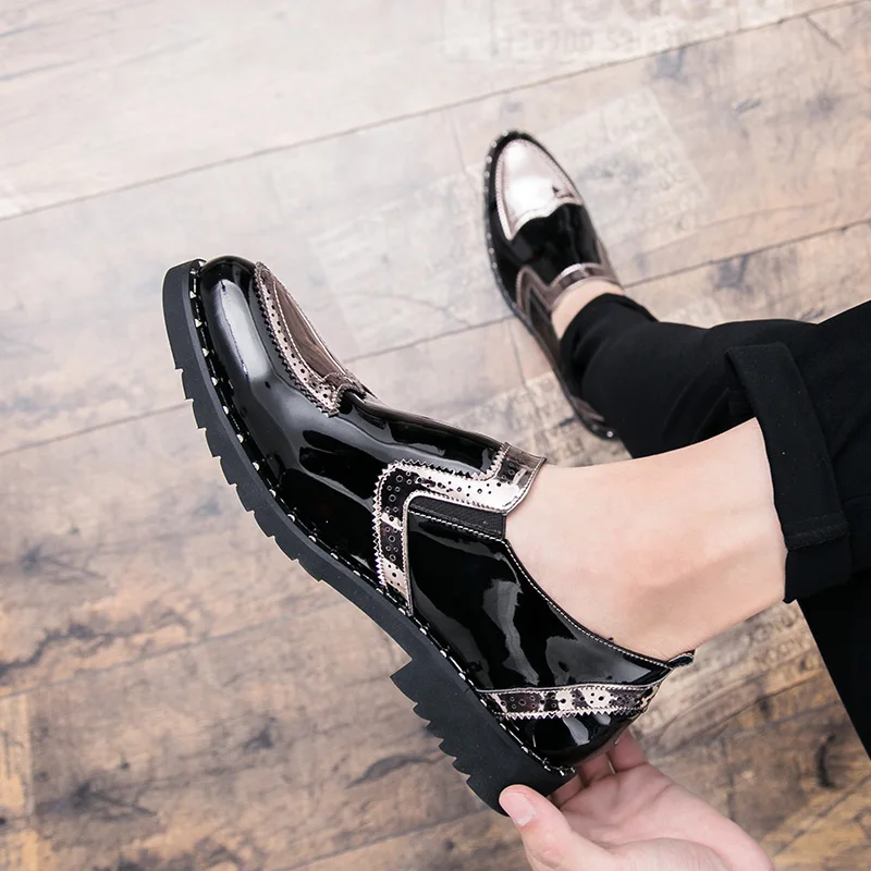Large size 38-48 Leather Casual Shoes Round Toe Men's Slip-on Loafers With Buckles Leather wedding working Mens Dress Shoes w5 Large size 38-48 Leather Casual Shoes Round Toe Men's Slip-on Loafers With Buckles Leather wedding working Mens Dress Shoes w5