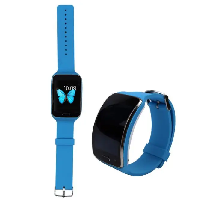 Замена наручных часов Ремешок ТПУ Браслет для samsung Galaxy gear S R750 Smartwatch Band товары Аксессуары Горячая Распродажа - Цвет: Light Blue