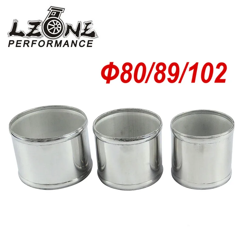 

LZONE - Alloy Aluminum Hose Adapter Joiner Pipe Connector Silicone 80mm or 89mm or 102mm color silver