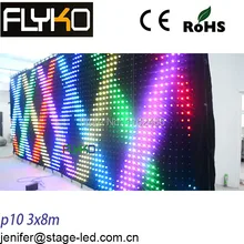 Flyko P10 3x8 м светодиодные видео curtian