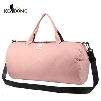 

2019 Top Female Sports Nylon Gym Bags Lady's Fitness Yoga Bag Handbags for Women Over the Shoulder Fancy Travel Bag Tas XA507WD+