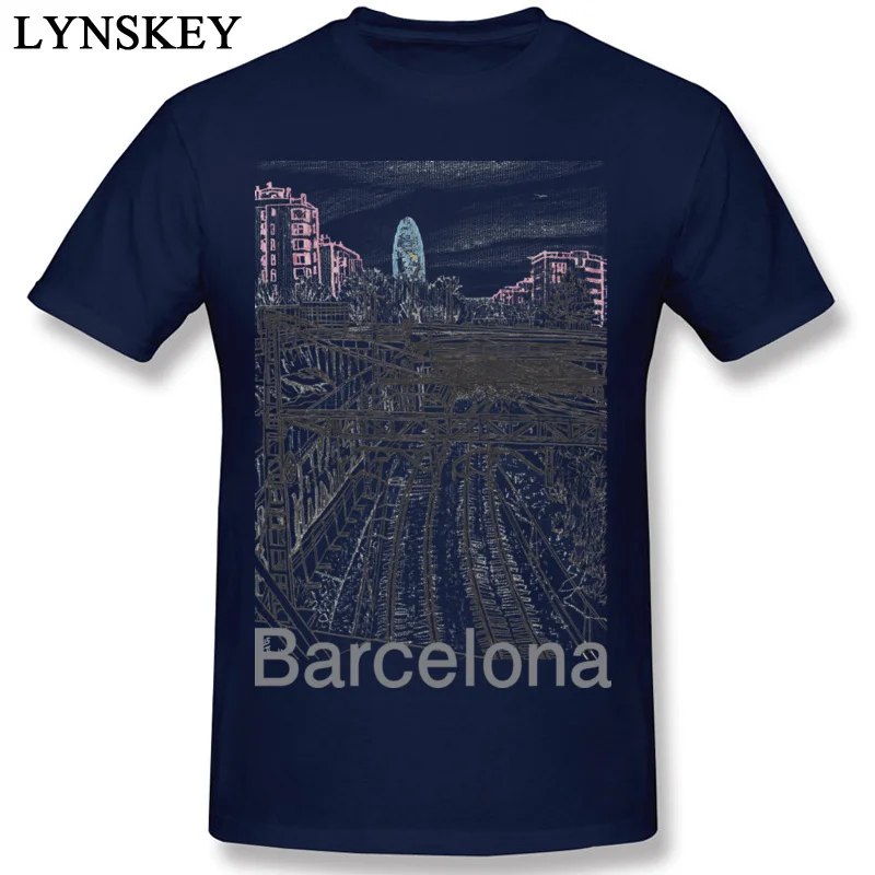 Boy Tops Shirts New Design Customized T Shirt Cotton Fabric Round Neck Short Sleeve Casual Barcelona_01 Tee-Shirt Top Quality navy ablue