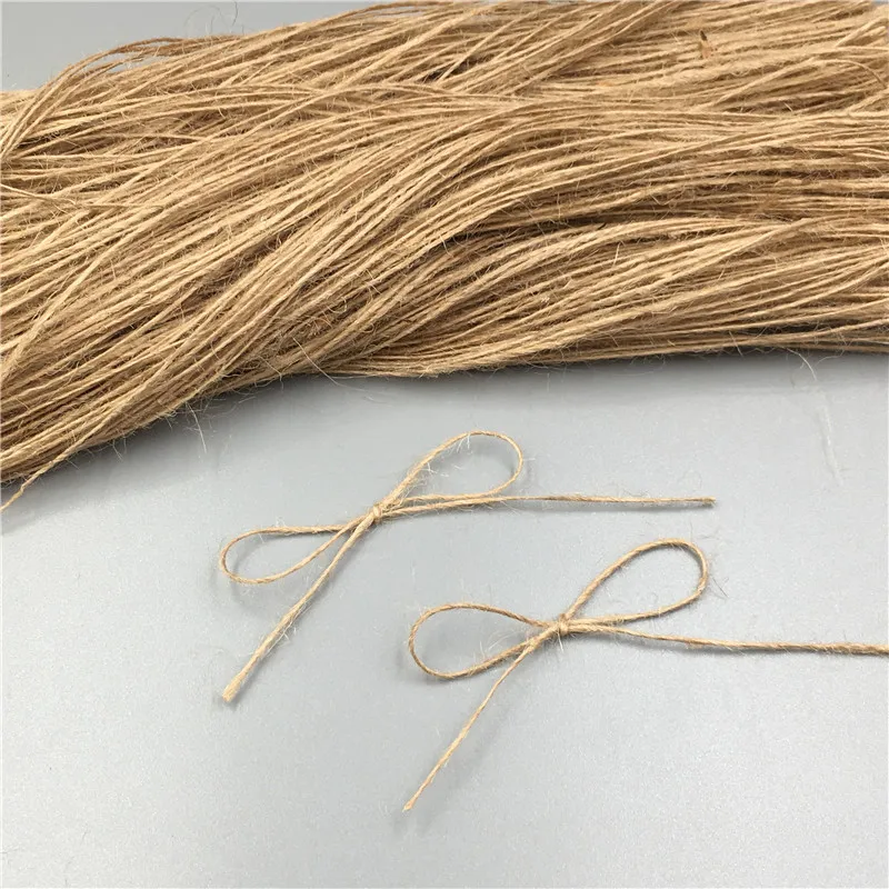 

100pcs Natural Jute Twine Burlap String Florists 8inch Woven Ropes Hemp Rope For Tag/Party Wedding Gift Wrapping Cords Thread
