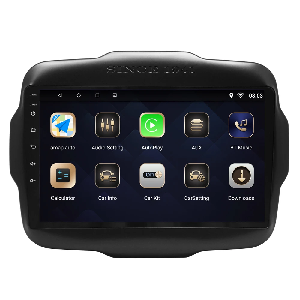 Excellent Car Multimedia player 1 Din Android 7.1 Car DVD For JEEP Renegade 2016-2018  9" 2G/16G touch screen Car Radio GPS 1