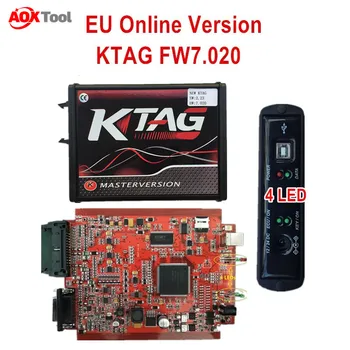 

EU Online Version KTAG V7.020 V2.23 RED PCB No Token Limitation K-TAG Master 4LED EU KTAG