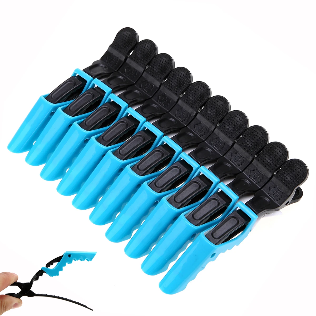 

4 Colors 10Pcs/set Alligator Hair Clips Hairdressing Section Crocodile Clamp Single Prong DIY Salon Hairpins Accessories