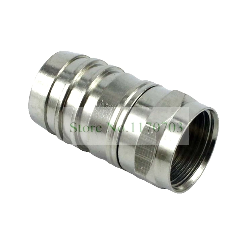 

100 Pcs UK Great Britain RG6 F Adapter Coax Coaxial Compression Type Crimp On Connector For Tv Coax Cable Plug