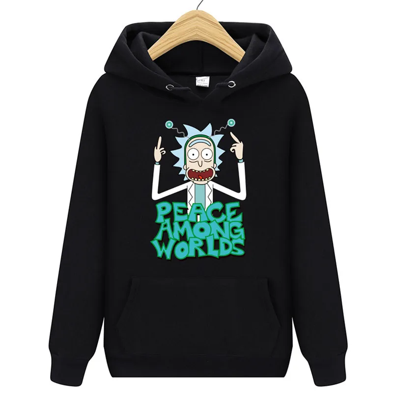 

Rick Morty Anime Men Hoodies 2018 New Casual Hoody Rick And Morty Print Men's Hoodies Sweatshirts Cotton Tops